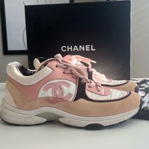 Chanel Low Top Trainer Nylon Leather Size 39 (9)